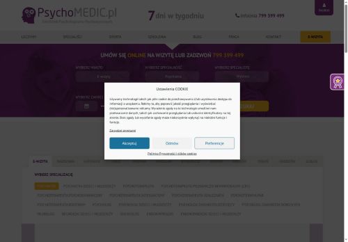 NZOZ PSYCHOMEDIC.PL KLINIKA PSYCHOLOGICZNO-PSYCHIATRYCZNA Michał Niewiński